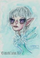 Winter Fairy With Violet Eyes